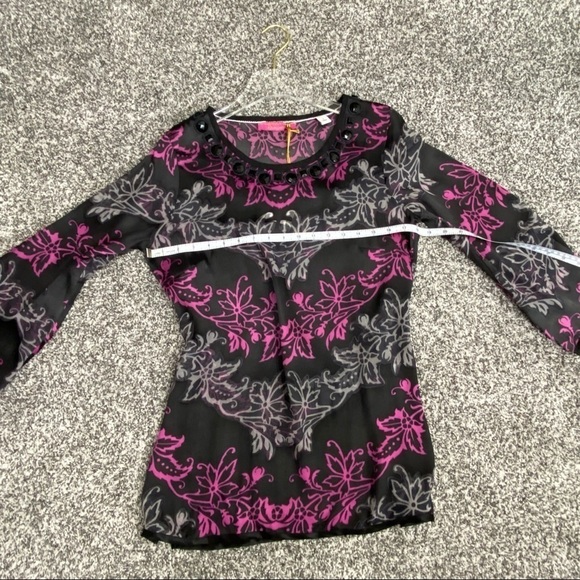 ROBERT GRAHAM - POLY / SILK BLEND VIBRANT TOP / TUNIC - STYLE IS CABIRIA - B1 - Picture 6 of 15